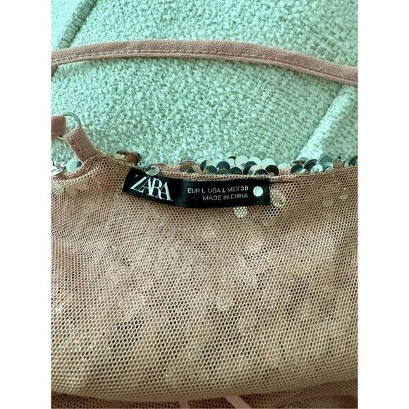 Stunning Pink Silver Sequin Dress | Cross Straps, Wedding Guest Blogger Favorite - Picture 11 of 11